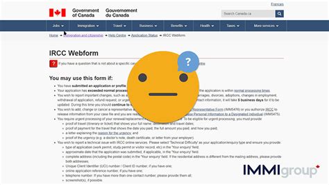 ircc|Client Application Status .